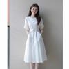 French Temperament Muse Long Dress Summer First Love White Mori Shirt Waist Dress Fairy