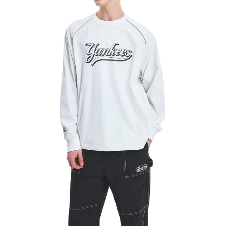 MLB New York Yankees Sweatshirts Men's White Crew Neck Moderate 3AMTV0851-50IVS