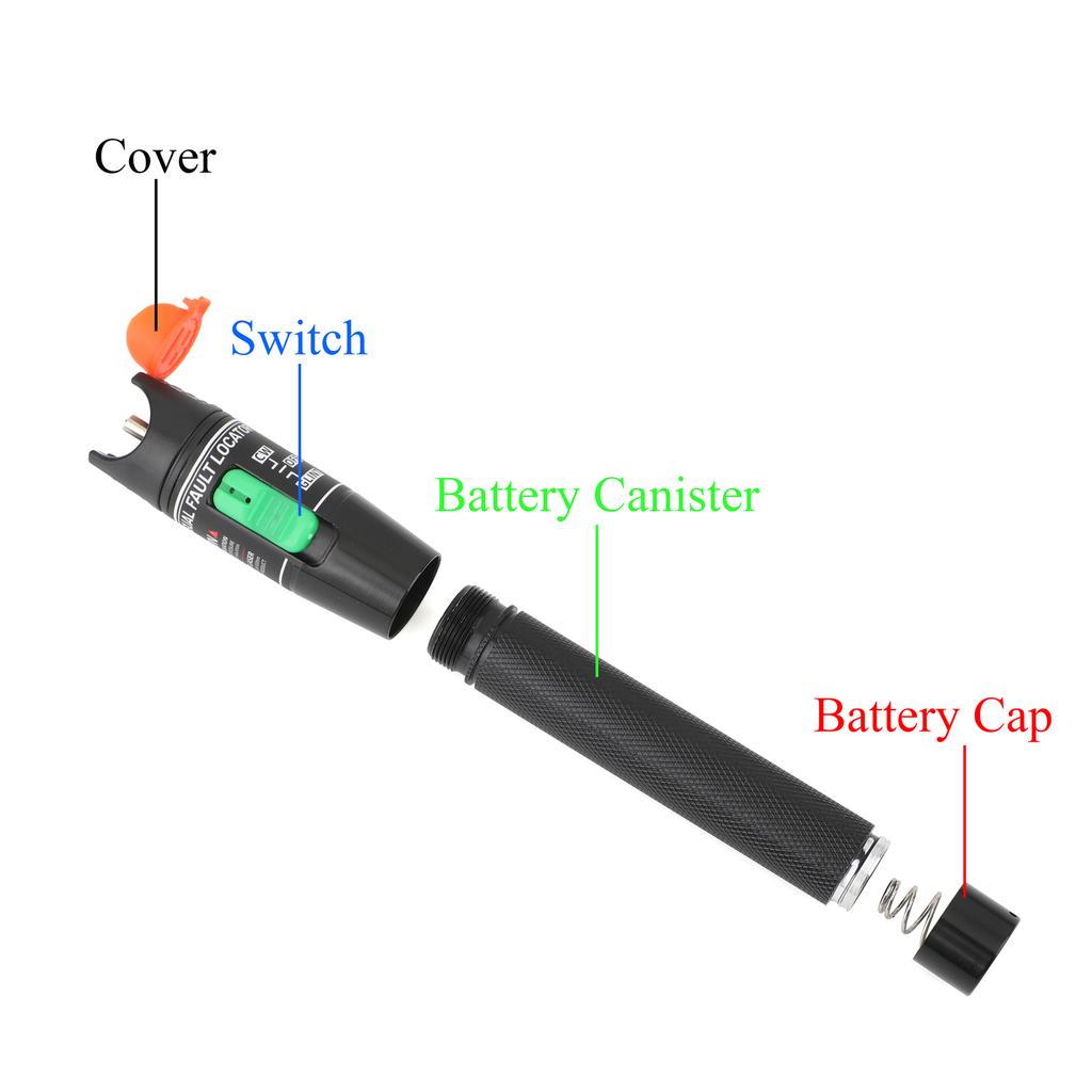 50MW Visual Fault Locator Fiber Optic Tester VFL Fiber Optic Cable Tester + FC