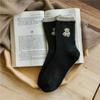 5 Pairs Bear Embroidery Snow Boot Socks Breathable Sports Socks Women Socks  Winter