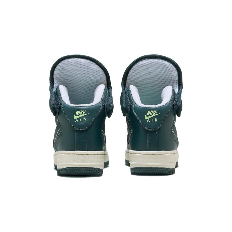 Nike Air Force 1 Protišmykové Odolné proti opotrebeniu Stredne vysoké Detské Skateboardové Topánky Zelené Tenisky FD4641-300