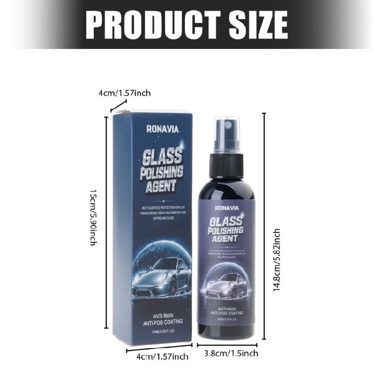 Glass Anti-Fog Sprayer, 100Ml Long-Lasting Protection, Easy Application for Car Window, Mirrors & Goggles