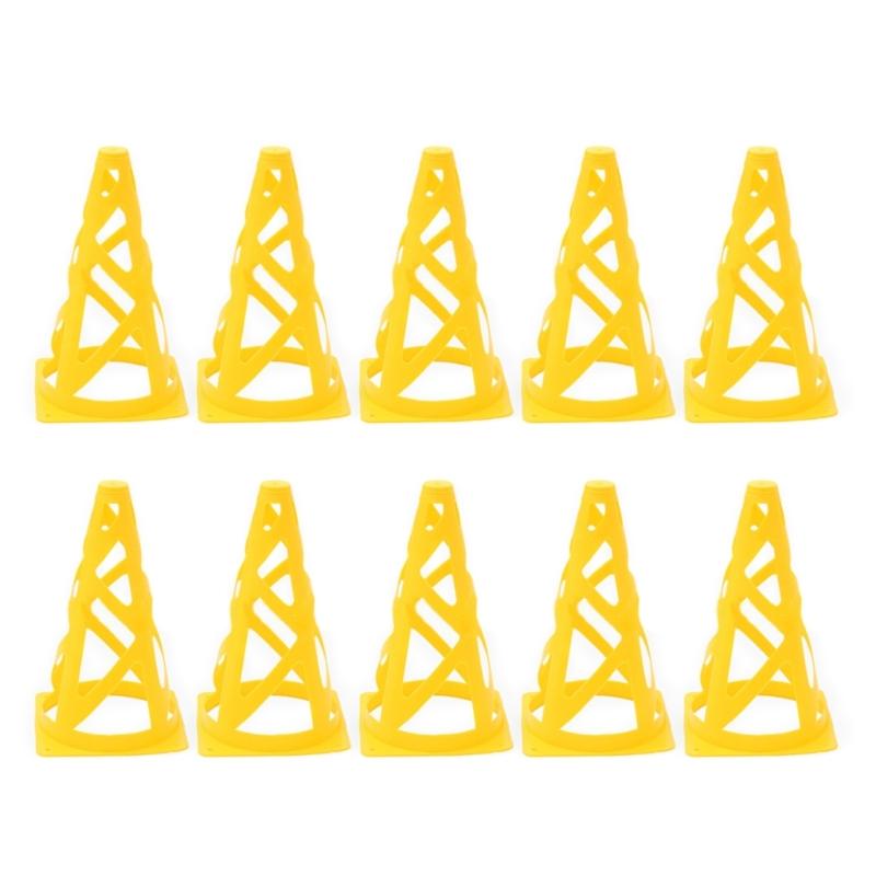 Soccer Training Cones 10Pcs Soccer Training Cones Field Marker Holder Training Cones for Soccer Football Rollers Skating 1 жёлтый