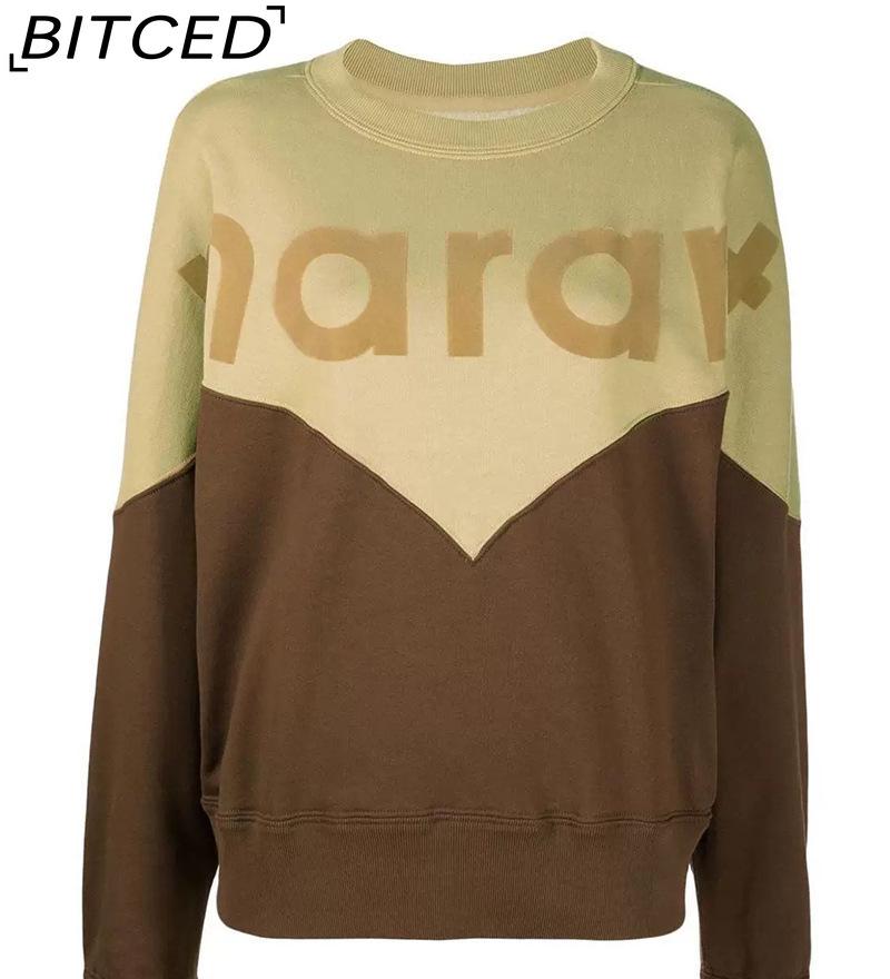 BITCED Women's Winter Colour-Blocked Fleece-Lined O-Neck Sweatshirt