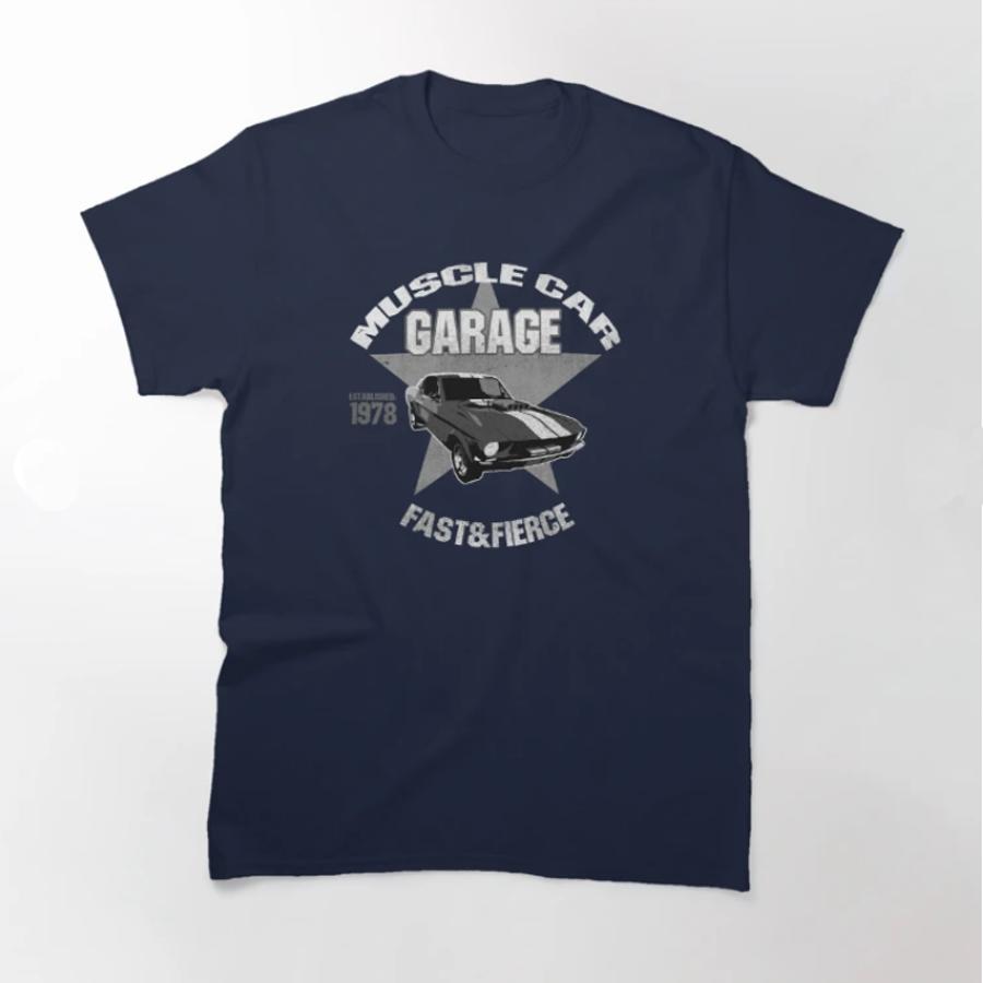 Fast  Fierce Retro Muscle Car Garage TShirt 100 Cotton ONeck Summer Short Sleeve Casual Mens Tshirt Size S3XL