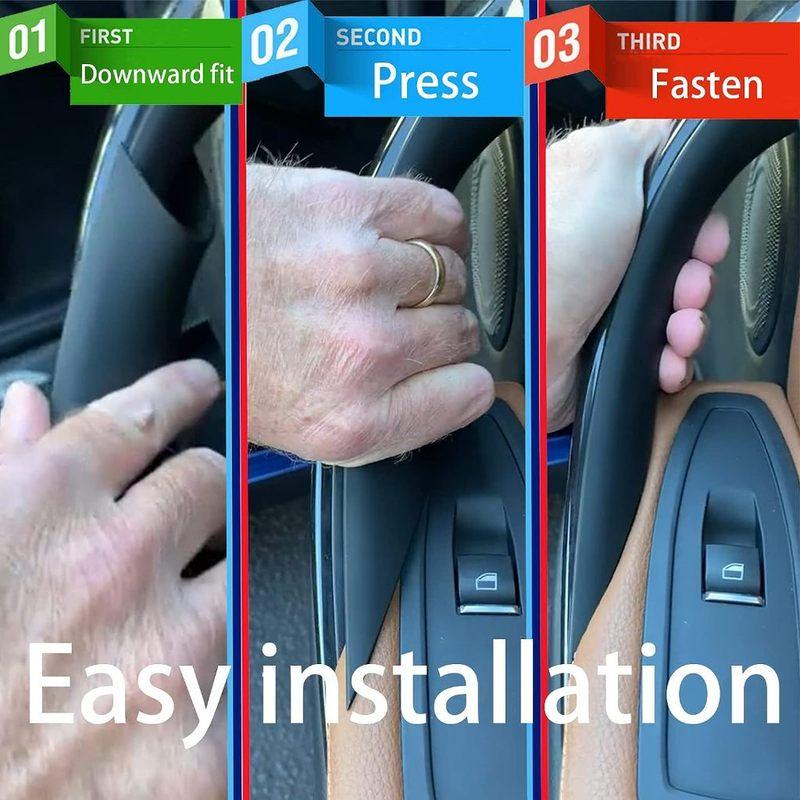 F30 Door Handle Pull Inner Protective Cover Black Carbon Fiber Car Door Trim for BMW 3 Series 2013- BMW 320 328 330 335 M3