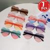 1/7 Pcs Rimless Heart Shaped Kids Sunglasses New Gradient Multi-color Children Sun Glasses Ins Stylish Design Cute Decor Shades