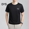 Summer Men T-shirt Mesh Thin Quick-drying Round Neck Short Sleeves O Neck Pure Color Stretchy Sport Daily Wear Top