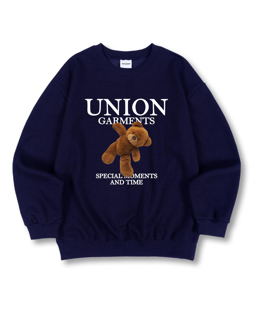 UNION GARMENTS Moment Bear Premium Double-Sided Oversized Sweatshirt 4 Colors