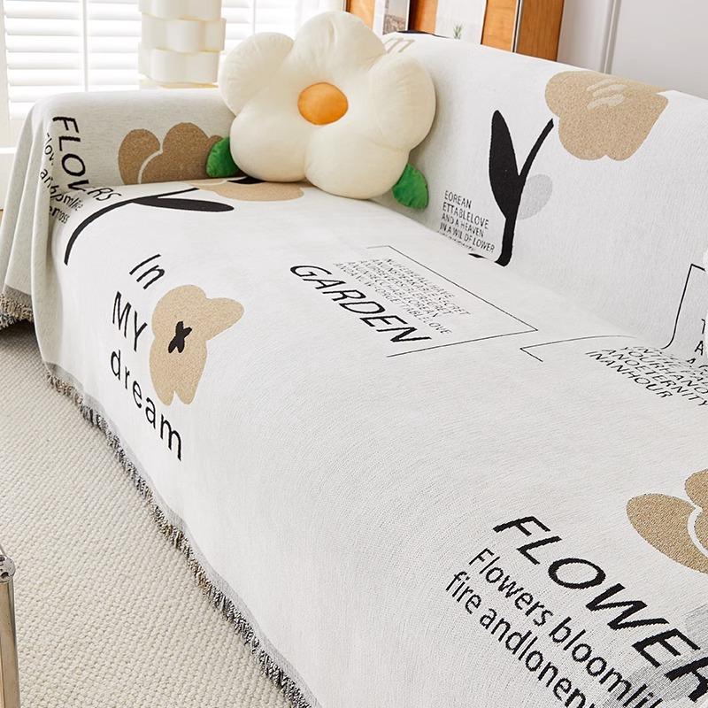 Nowy Ręcznik na Sofę Antypoślizgowy Cztery Pory Roku Uniwersalny Koc na Sofę Uniwersalny Ręcznik Pokrowiec na Sofę Zaawansowany Zmysł Pokrowiec Tkanina Podkładka