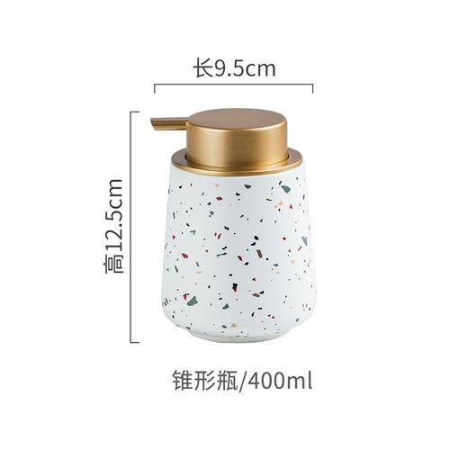 Keramik Tragbare Seifenspender Handwaschflasche Terrazzo-Muster Lotionflasche Seifenflasche Badezimmer-Seifenspender
