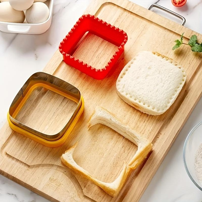 Stainless Steel Square Sandwich Cutter Kids DIY Food Cookie Maker Sandwich Tools Baking Biscuit Cutter Kitchen Accessories
