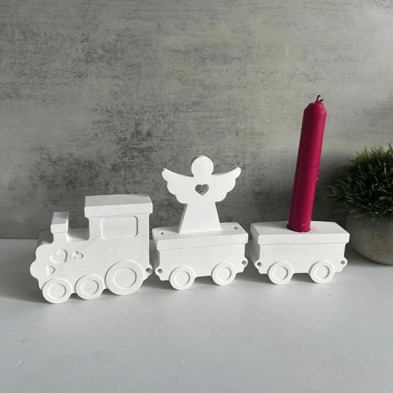 Locomotive Train Silicone Mold | Candle Holder & Gypsum Casting Kit | Reusable & Heat-Resistant for DIY Crafts