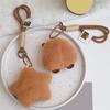 Plush Pufferfish Keychain Pendant with Lanyard Cartoon Animal Bag Charm Keyring Decoration Accessories for Women Girl