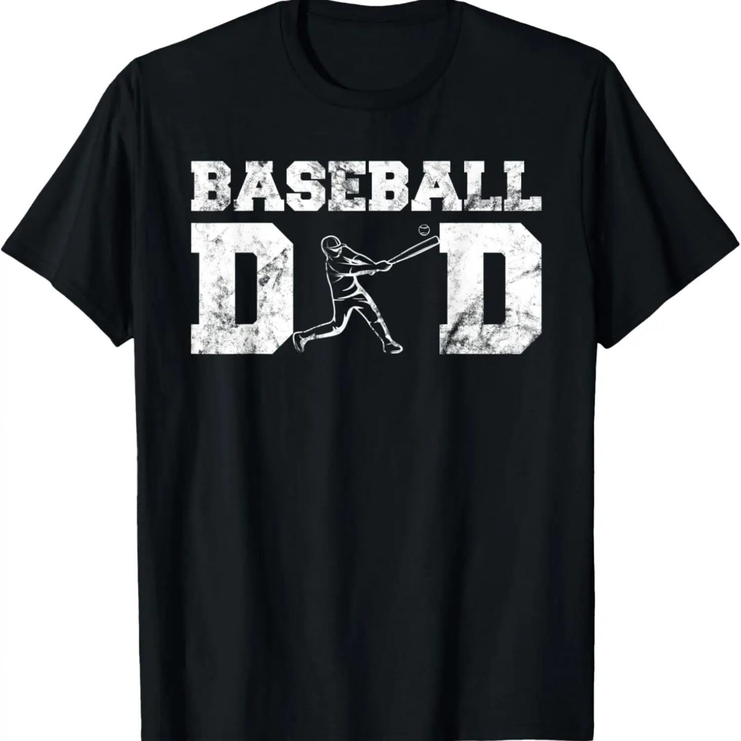 Винтажная Футболка для Папы-Бейсболиста, Смешной Подарок на День Отца, Папа, Игрок, Любитель XXXXXL чёрный
