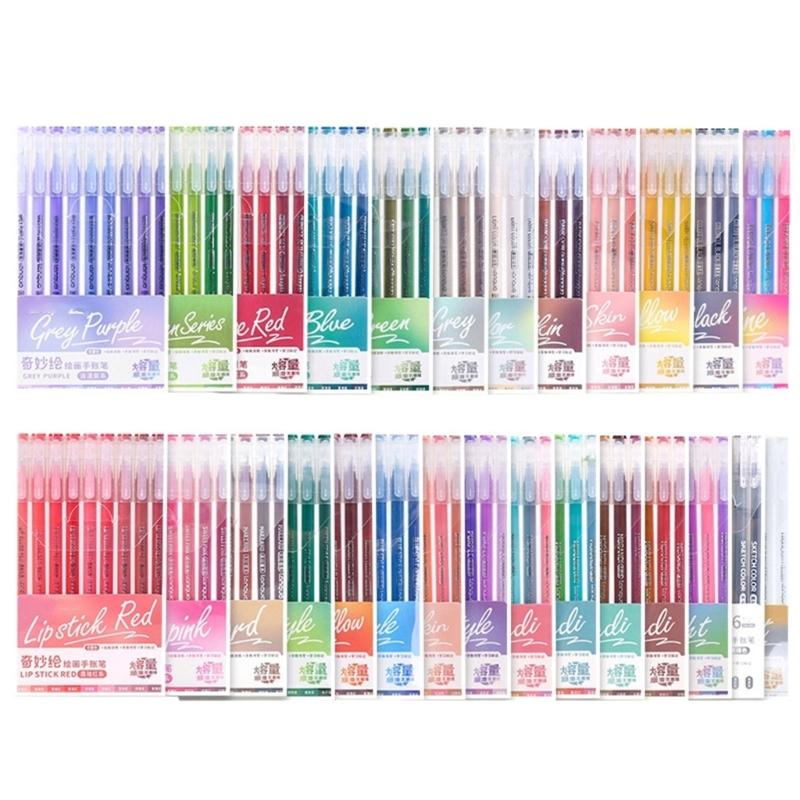 Fluorescent Color Gel Pen 0.6MM Tip Acrylic Gel Inks Pen Quick Dry for Note Taking Journaling Color Coding Highlighting