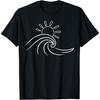 Ocean Wave Sunburst Beach Minimalist Graphic T-Shirt