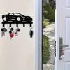 Metal Sports Car Key Hooks Wall Mounted Garage Decor Easy Installation