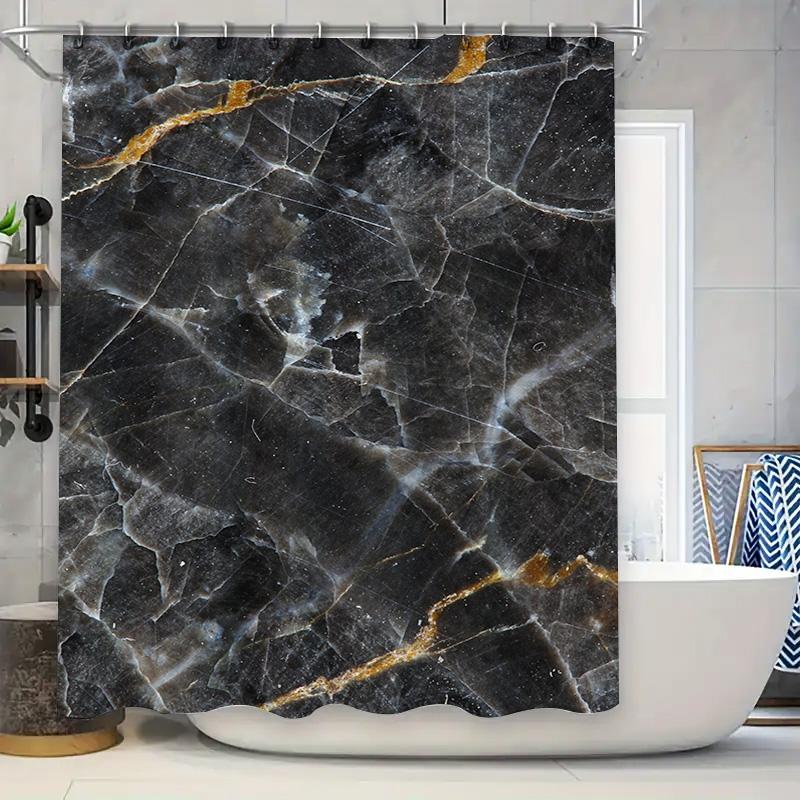 Blue Tiger Print Shower Curtain Waterproof Bath Decoration Home Decor 90x180cm