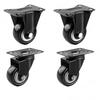 1pcs/lot Furniture Casters Wheels PP Fixed Swivel Caster Roller Wheel For Heavy Duty Platform Trolley Chair Household Accessory