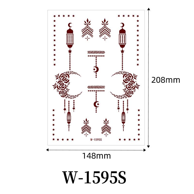 Zhengxiang 2025 Waterproof Brown Floral Lace Henna Tattoo Sticker