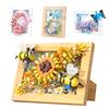 Creative Flower Insects Photo Frame Building Blocks Toys New Year Decoration For Desktop Wall Magnetic Refrigerator Sticker