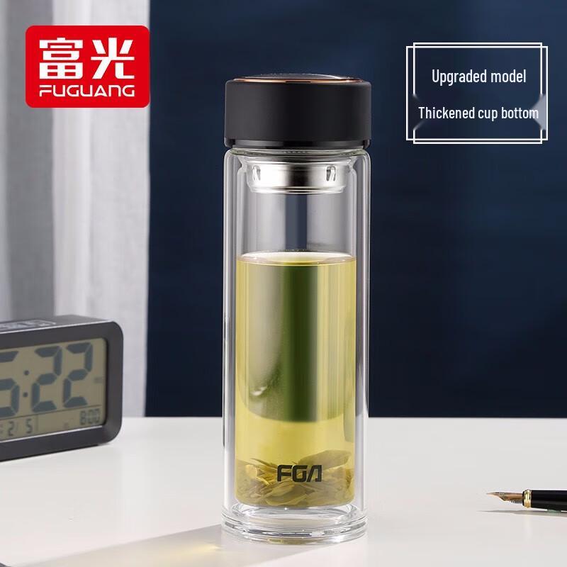 Fuguang Double-Layer Glass Tea Infuser Bottle 400ml