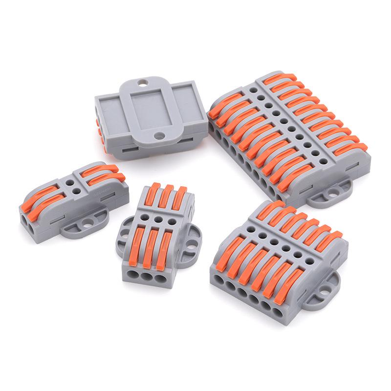 Ear-equipped Quick Connector Splitter: Universal Terminal for Soft & Hard Wires, 2-In/2-Out, Pure Copper