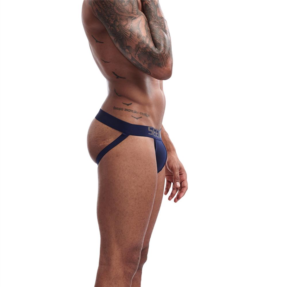 Sexy Bikini Men Underwear Men Thongs Briefs Gay Penis Pouch Double Thong Underwear Male Jockstrap