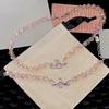 Premium Natural Crystal Bead Necklace & Custom Pink Diamond Bracelet for Women