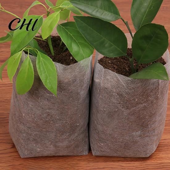 Outdoor 100Pcs -Degradable Corrosion Resistant Gardening Supplies Non-woven Fabric Nursery Bag Pot