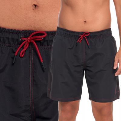 Herren Badehose Strandshorts Klettverschlusstasche Schnelltrocknend MORAJ 4XL SCHWARZ