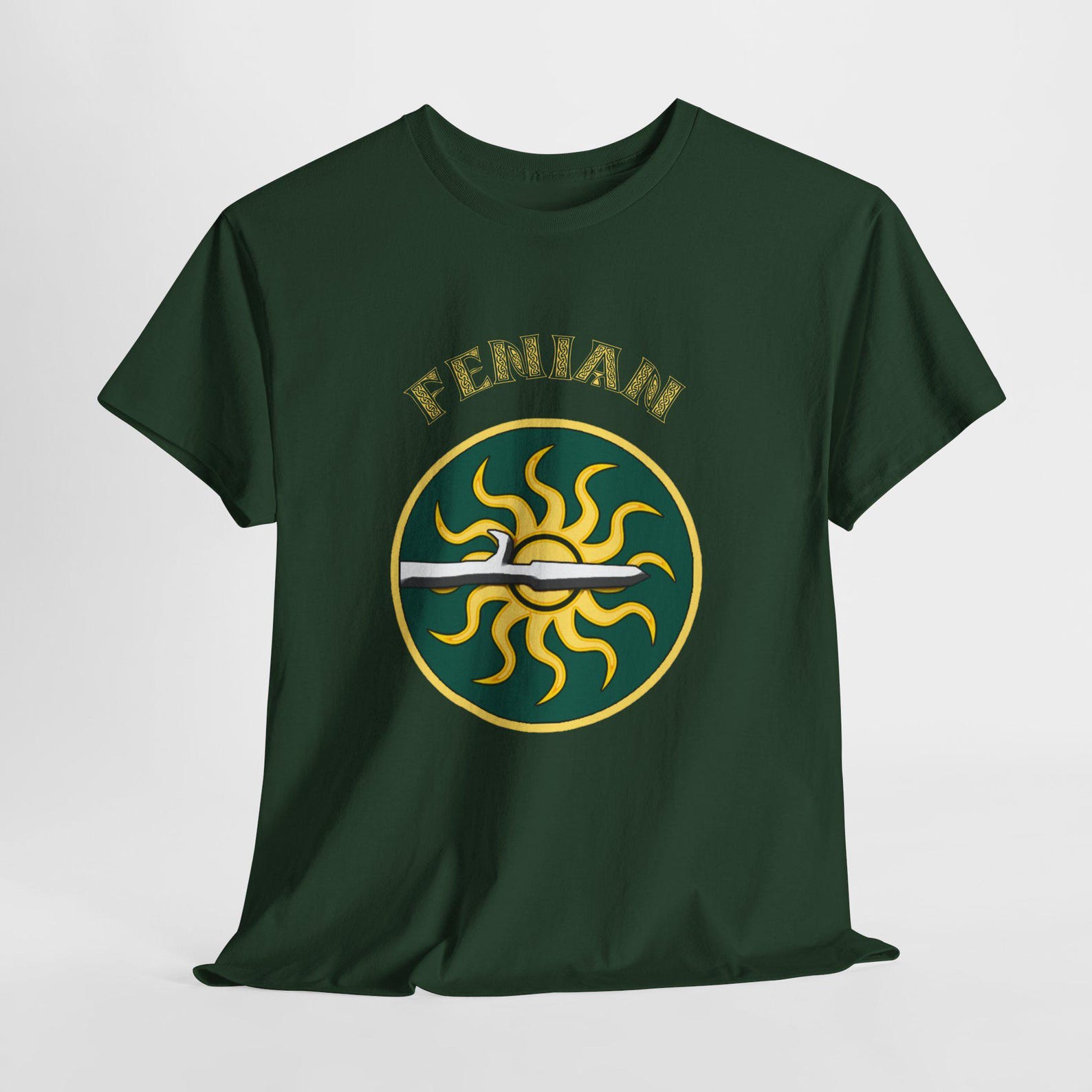 Fenian Sun Emblem Tee | Celtic Irish Tee Unsex Guidan 2XL