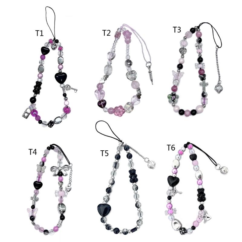 Łańcuszek do telefonu Y2K Uroczy brelok z zawieszką Pasek Smycz Słodka dziewczyna Kobiety Zawieszka do torby Wisząca ozdoba Prezent urodzinowy