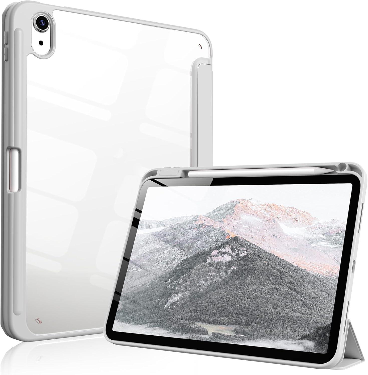Pencil Case for IPad 11/10 11th Generation (A16) 11-inch 2025/ 10th Generation 10.9-inch 2022, Magnetic Flip Smart Cover iPad (A16) 10th 11th светло-серый