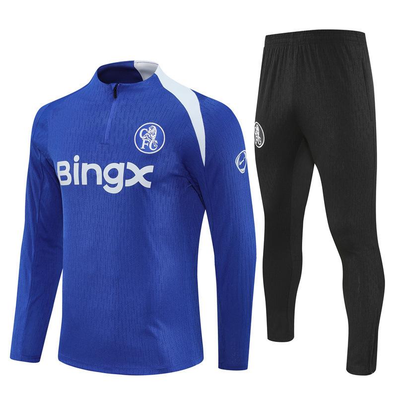 Halbzip Bestickter Fußball Trainingsanzug Set Arsenal Barcelona Real Madrid Camouflage Fußballanzug