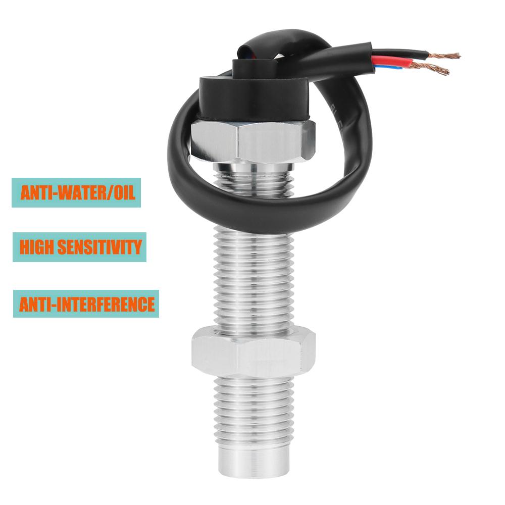Stainless Steel RPM Hall Sensor For Pulse Signal Speedometer Gauge M16 Camshafts Position Tach Sensor Fit Car Truck Motorcycle