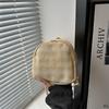 Summer New Plaid Backpack Daily Commute Going Out Small Backpack Cute Mini Schoolbag