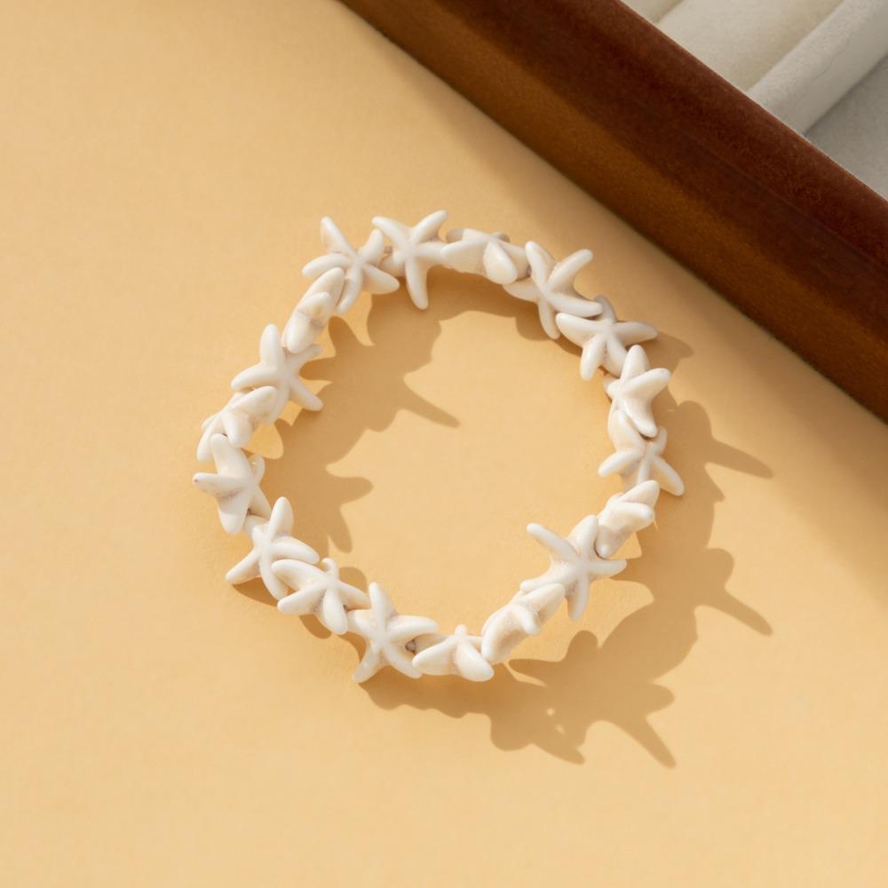 Ornaments Starfish Beaded Bracelet Bohemian Shell Beaded Handstring Turtle Woven Bracelet Women