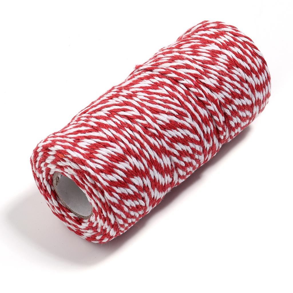 100M/Roll Cotton Cord Baker Twine Colorful Cotton Twine Macrame Cords String DIY Christmas Gifts Packing Home Textile Decoration