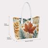 Autumn Maple Leaf Print Tote Bag Casual Large Capacity Shoulder Handbag for Daily Use