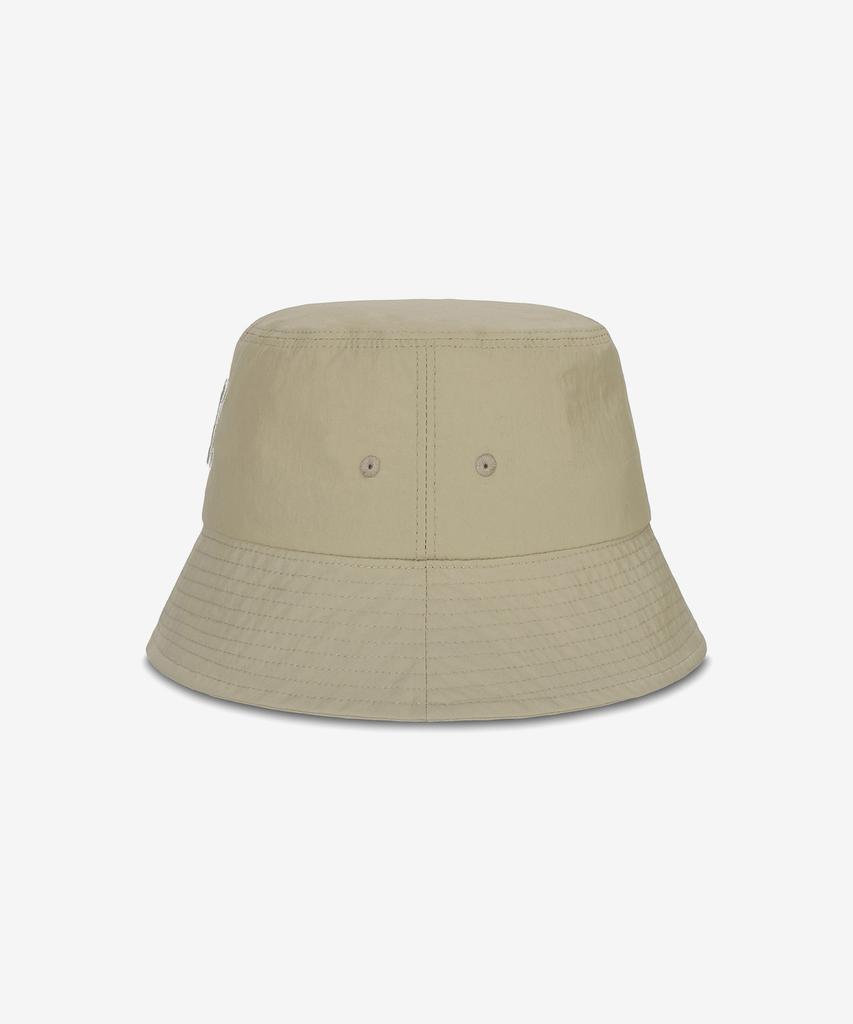Bajal Va Curved Logo Nylon Bucket Hat Light Beige