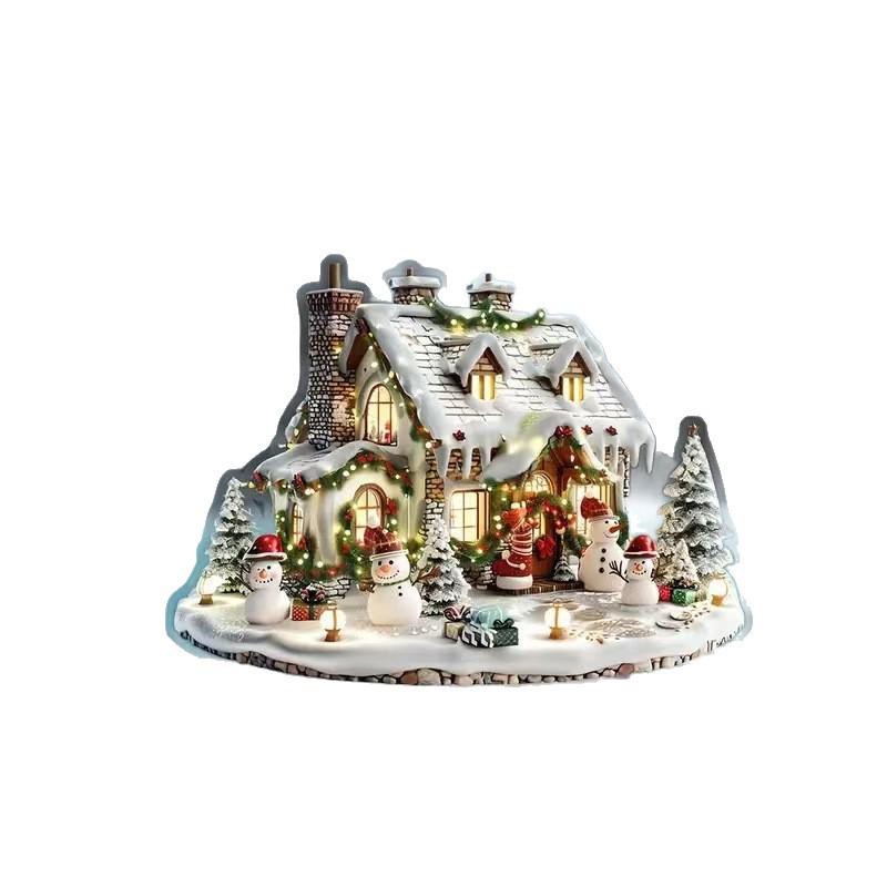 Creative Acrylic Santa Claus & Christmas Tree Hanging Ornaments