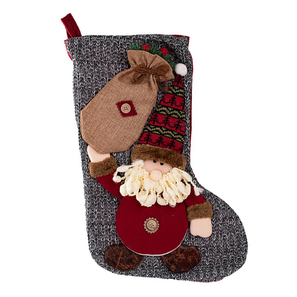 Santa Claus Candy Bag Large Snowman Christmas Socks Reindeer Xmas Stocking for Friends Party Hanging Socks
