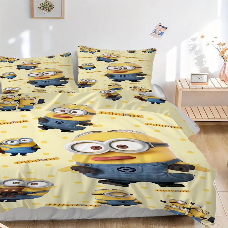 3Pcs Despicable Minions Bedding Sets For All Sizes New 3D Printed Bed Cover Comforter Duvet Cover Pillowcase Bedroom Decoration