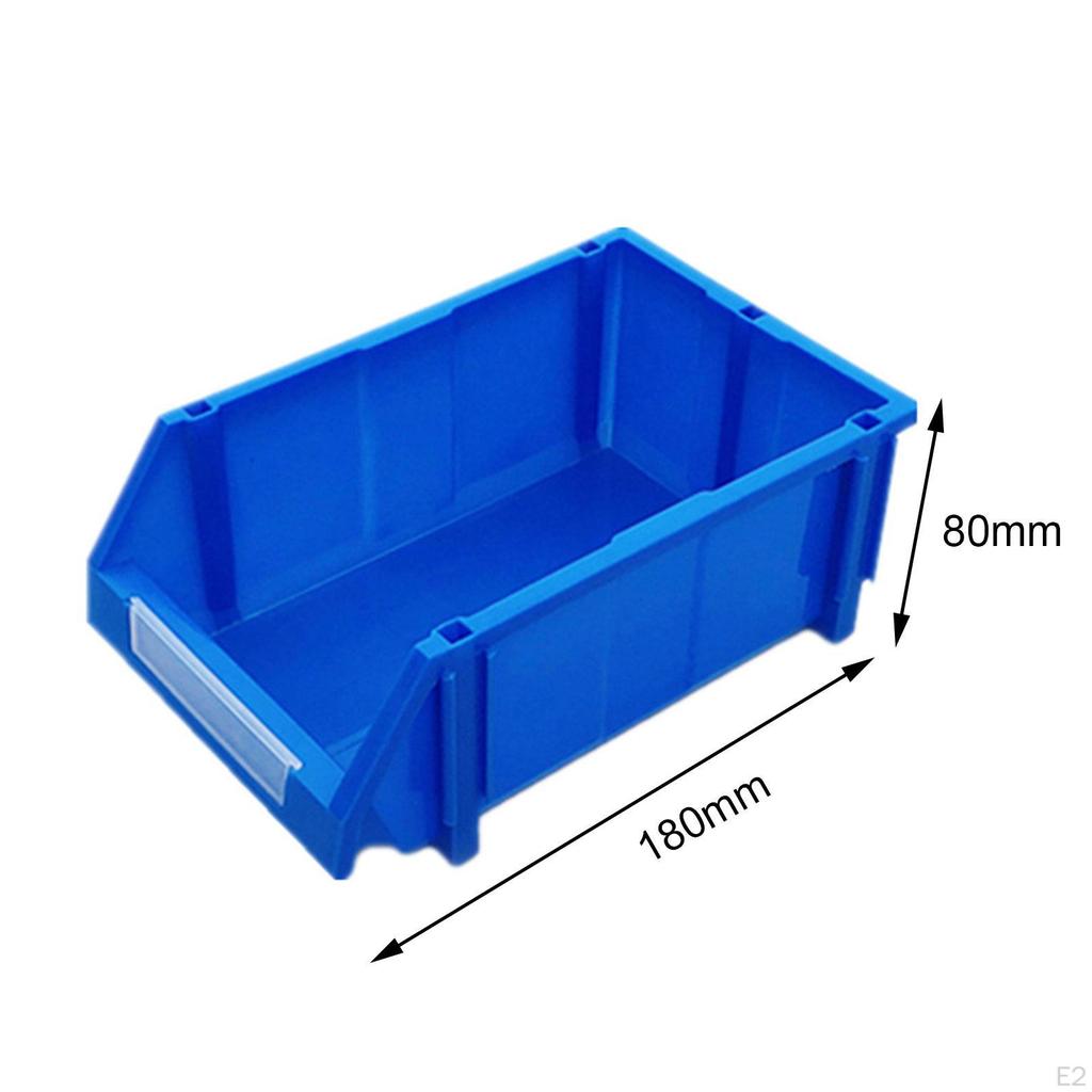 6 Pieces Hardware Storage Organizer Stackable Bin Container with 4 Connect Pillars Garage