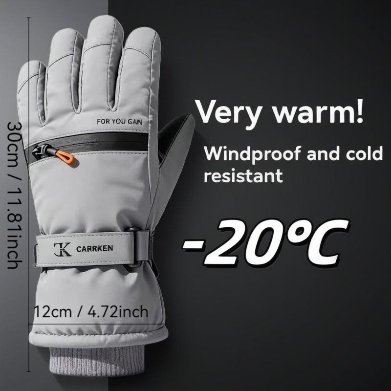 Unisex Polar Astarlı Kayak Eldivenleri: Erkek & Kadın Kayak Eldivenleri, Kadın Öğrenci Kayak Eldivenleri, Dış Mekan Elektrikli Bisiklet Eldivenleri, Erkek Kışlık Parmaksız Eldivenler