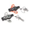 7 In1 Outdoor Survival Whistle Keychain Compass Magnifier Led Light Thermometer