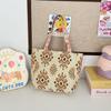 Cotton Linen Crossbody Bag With Embroidery And Magnetic Closure For Daily Use