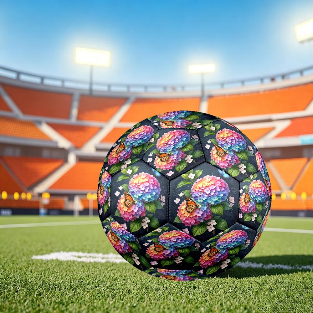 1pc Butterfly Garden Size 5 Soccer Ball Professional Match Training Football Indoor &Outdoor Sports Ball Training Ball Lightweight Durable y52